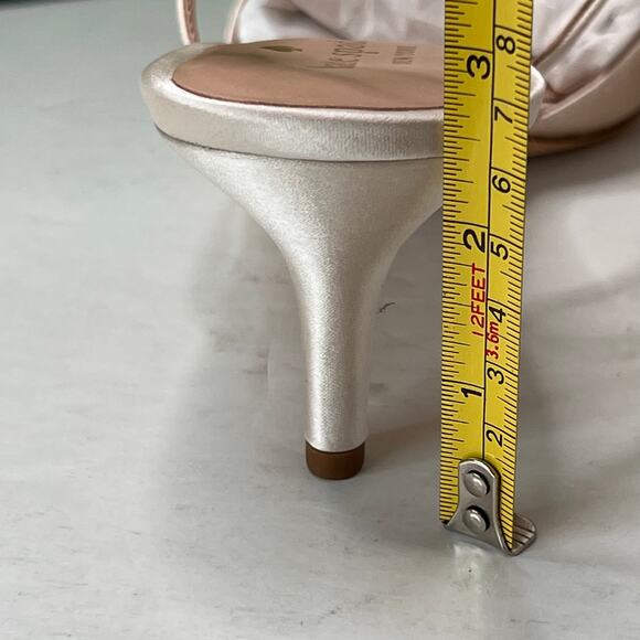 Kate Spade Marseille Kitten Heels Slingback Ivory Bridal Women's 9.5B - Picture 8 of 11